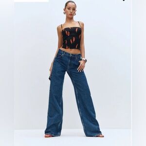 REFORMATION Cary low rise slouchy wide leg jean - clearly wash